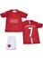 2008 Sezon Retro Ronaldo Kırmızı Futbol Çocuk Forması 2'li Set Forma+Şhort 1