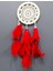 Kırmızı Kuş Tüylü Dream Catcher El Yapımı Düş Kapanı Duvar Süsü 3