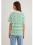 Mavi Logo Baskılı Yeşil Çizgili Tişört 1611360-84477 10