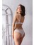 Çiçekli Sütyen ve Slip Külot Takım Ekru (32061) 2