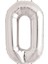 0 Rakam Folyo Balon Gümüş 40 Inç 1