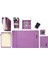 Sümen Takımı Masaüstü Suni Deri Hediyelik Set 8 Parça Lila 1