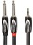 Black-Serisi Bağlantı Ekleme/split Kablo – 3,5 mm -Trs - 2x 6, 3 mm Jak, Uzunluk: 3 M – 3