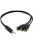 3 Lü Stereo Çoklayıcı 3 x 3.5 mm Aux Ses Sistemi Kablosu 3