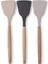 Bambu Saplı Silikon Geniş Spatula, Bambu Uzun Silikon Geniş Spatula 27CM 3 Renk Seçenekli 2