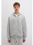 MVJNS Logo Baskılı Fermuarlı Kapüşonlu Gri Sweatshirt 0S10193-80196 10