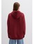Kapüşonlu Fermuarlı Bordo Sweatshirt 1610221-85493 10