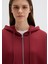 Kapüşonlu Fermuarlı Bordo Sweatshirt 1610221-85493 11