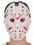 Beyaz Renk Kırmızı Çizgili Tam Yüz Hokey Jason Maskesi Hannibal Maskesi 1