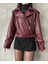 Suni Deri Crop Bıker Ceket 2