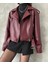 Suni Deri Crop Bıker Ceket 3
