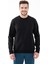 Orlando Erkek Interlok Sıfır Yaka Sweatshirt Siyah 5