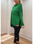 Kadın Yeşil Kapşonlu Etek Ucu Detay Arma Ters Dikiş Gorunumlu Ikili Takım 9
