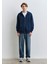 Fermuarlı Kapüşonlu Lacivert Sweatshirt 0S10392-89353 17