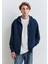 Fermuarlı Kapüşonlu Lacivert Sweatshirt 0S10392-89353 16