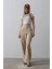 Beli Yarım Lastikli Palazzo Pantolon - Camel 2
