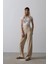 Beli Yarım Lastikli Palazzo Pantolon - Camel 3