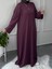 Butik Oyhso Kumaş Abaya Kol Büyük Beden Uyumlu Günlük Elbise 6