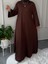 Butik Oyhso Kumaş Abaya Kol Büyük Beden Uyumlu Günlük Elbise 6