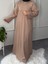 Butik Oyhso Kumaş Abaya Kol Büyük Beden Uyumlu Günlük Elbise 3