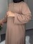 Butik Oyhso Kumaş Abaya Kol Büyük Beden Uyumlu Günlük Elbise 5