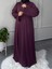 Butik Oyhso Kumaş Abaya Kol Büyük Beden Uyumlu Günlük Elbise 3