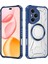 Case For Honor 400 Pro Için Manyetik Halkalı Şeffaf Akrilik Darbeye Dayanıklı Koruyucu Kılıf-Mavi (Yurt Dışından) 1