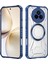 Case For Realme 14 Pro Için Manyetik Halkalı Şeffaf Akrilik Darbeye Dayanıklı Koruyucu Kılıf-Mavi (Yurt Dışından) 1