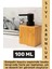 Kompakt Dayanıklı Lavabo Mutfak Banyo Deterjan Losyon Şampuan Şık Doğal Ahşap Sıvı Sabunluk 100 ml 1