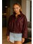 Oversize Bomber Deri Ceket 5