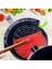 Renkli Isıya Dayanıklı Yıkanılabilir Silikon Fırın ve Airfryer Yuvarlak Pişirme Matı 23 cm (4887) 5