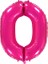 Rakam Balon 0 Rakamı Fuşya - 70CM 1