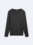 Uzun Kollu Bisiklet Yaka Basıc Antrasit Sweatshırt 1