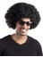 Siyah Renk Kıvırcık Afro Bonus Parti Peruğu 2