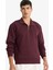 Regular Fit Dik Yaka Yarım Fermuarlı Basic Düz Sweatshirt X7405AZ25AU 1