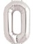 Gümüş Rengi Folyo Rakam Balon 1 Metre 1