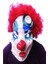Kırmızı Afro Peruklu Palyaço Maskesi 1