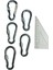 8 cm Metal Vidalı Yaylı 5’li Karabina Seti Çelik Klips Kanca Kamp Outdoor Hamak ve Çadır Için 2