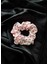 Kadın Pembe Puantiyeli Beyaz Polyester Toka – Pink Dots Model Scrunchie 1