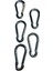 8 cm Metal Yaylı 5’li Karabina Seti Çelik Klips Kanca Kamp Outdoor Hamak ve Çadır Için 1