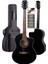 XC-200BK Kesik Kasa Siyah Akustik Gitar 4/4 Yetişkin Üst Segment (Gigbag Çanta Tuner Capo Askı 4