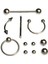 11 Parça Piercing (Cerrahi Çelik) ve Piercing Topu Seti Piirsing 1