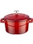 Metal Döküm Mini Tencere, Trendy, 10 Cm, 0.35 L Hacim, Kırmızı 1