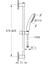 Vitalio Start 110 Sürgülü Duş Seti, 110MM Yuvarlak 1 Akışlı El Duşu, 600MM Sürgülü Ray, 1750MM 6