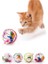 Metal Kafesli Peluş Fareli Kedi ve Köpek Oyuncağı – 6 cm Eğlenceli Oyun Topu 1
