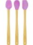 Indigo 3'lü Pembe Bambu Silikon Spatula Seti Uzun 26 cm VLT1508 5