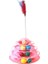 Tower Of Tracks 4 Katlı 7 Toplu ve Tüylü Yuvarlak Kedi Oyuncağı 24 x 13 cm Pembe 1