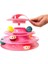Tower Of Tracks 4 Katlı 7 Toplu ve Tüylü Yuvarlak Kedi Oyuncağı 24 x 13 cm Pembe 4