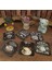Siyah Kahve/coffee Temalı Bardak Altlığı Ahşap Baskılı Altlık 6'lı Set (9 X9CM) 6
