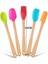 Valletta Indigo 5 Li Renkli Bambu Silikon Spatula Seti Uzun 26CM 3